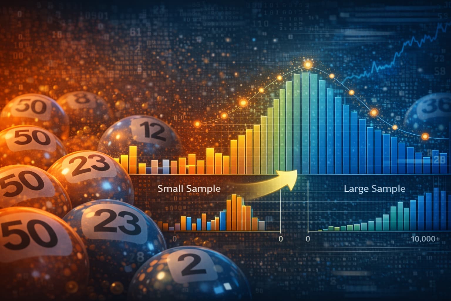 Suuren Lukumäärän Laki: Miksi Lotto Tulokset Vakiintuvat Ajan Myötä